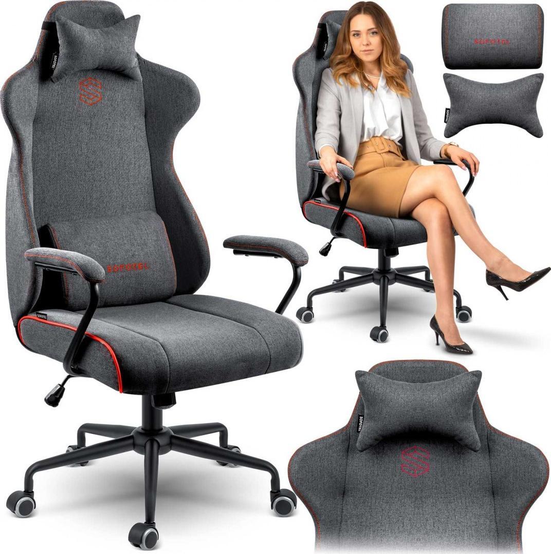 Karrige zyre Sofotel Werona, ergonomike, me mbështetëse krahësh, gri