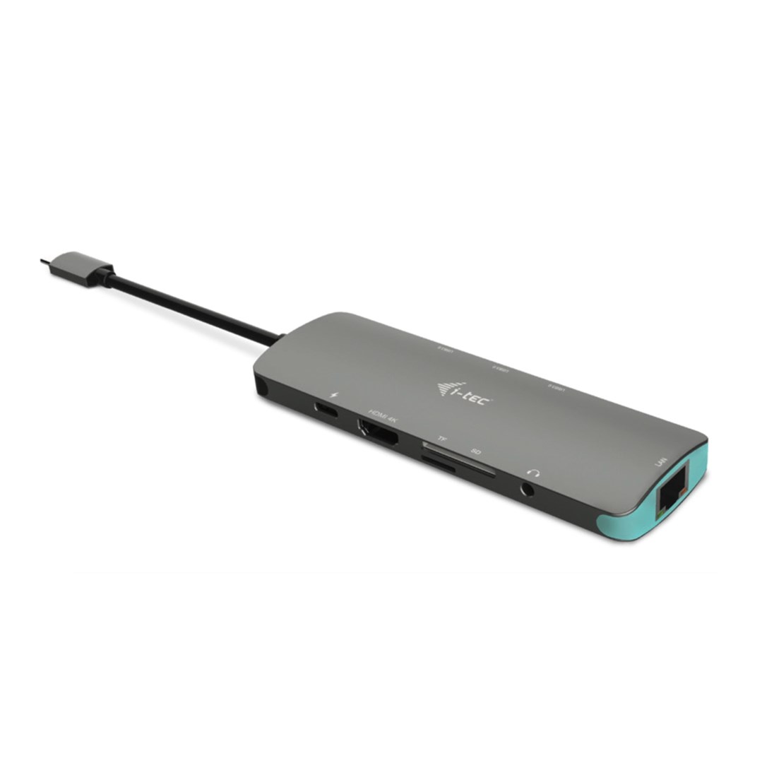 Stacion lidhës i-tec Metal USB-C Nano, HDMI 4K, 100W, i argjendtë