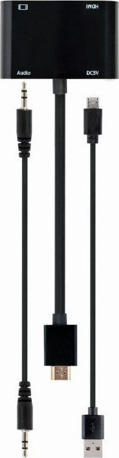 Përshtatës Gembird A-HDMIM-HDMIFVGAF-01 HDMI VGA - A-HDMIM-HDMIFVG, i zi