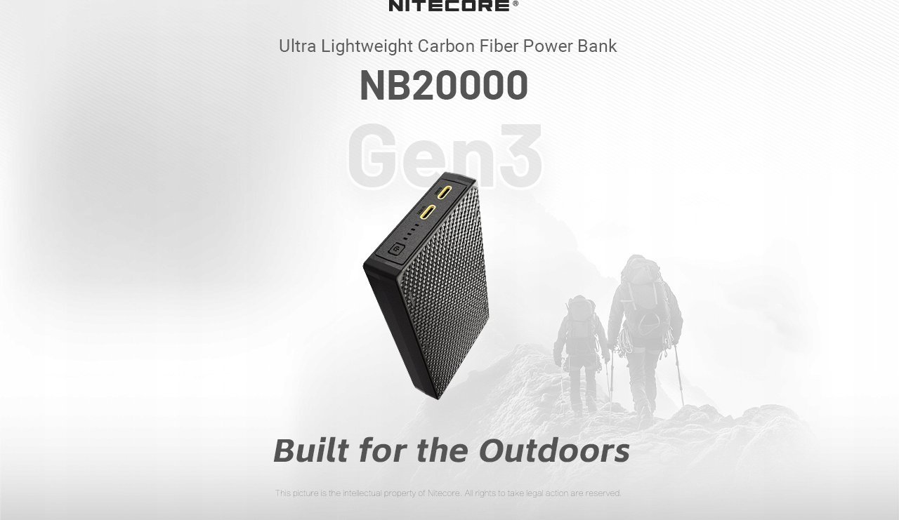 Power bank Nitecore NB20000 Gen 3, 20000mAh, 2x USB C, i zi