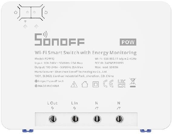 Ndërprerës Sonoff POWR3 High Power Smart