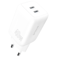 Karikues muri Proove Silicone Power, 40W, me 2×Type-C, i bardhë