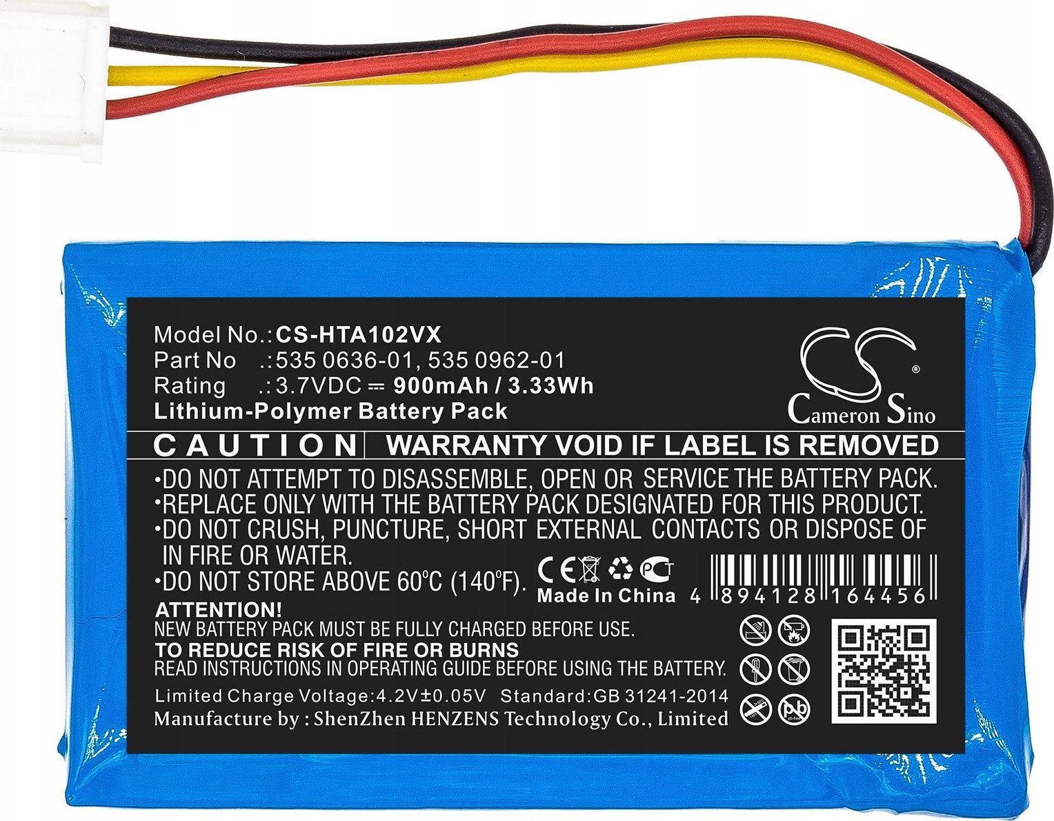 Bateri Cameron Sino për Husqvarna GSM GPS Modul B, 3.7V, 900mAh, blu