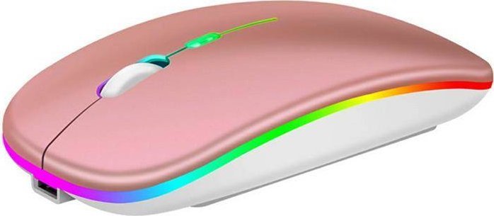 Maus wireless AK211C, RGB, Bluetooth 2.4GHz, rose gold