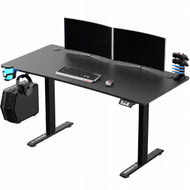 Tavolinë lojërash ULTRADESK Level V2, elektrike, 140x68 cm, e zezë