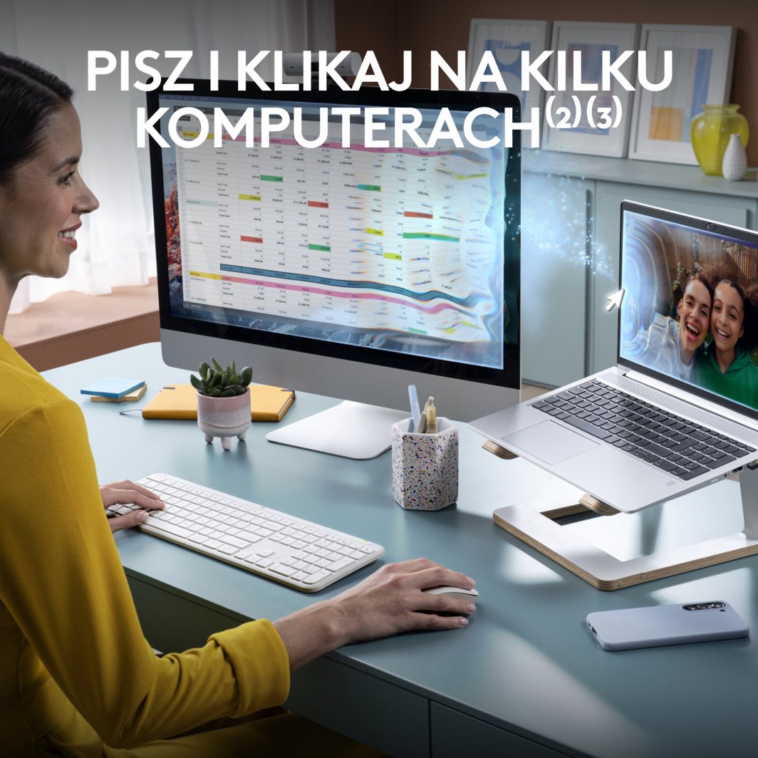 Set tastierë + maus Logitech Signature Slim MK950 (920-012491), i bardhë