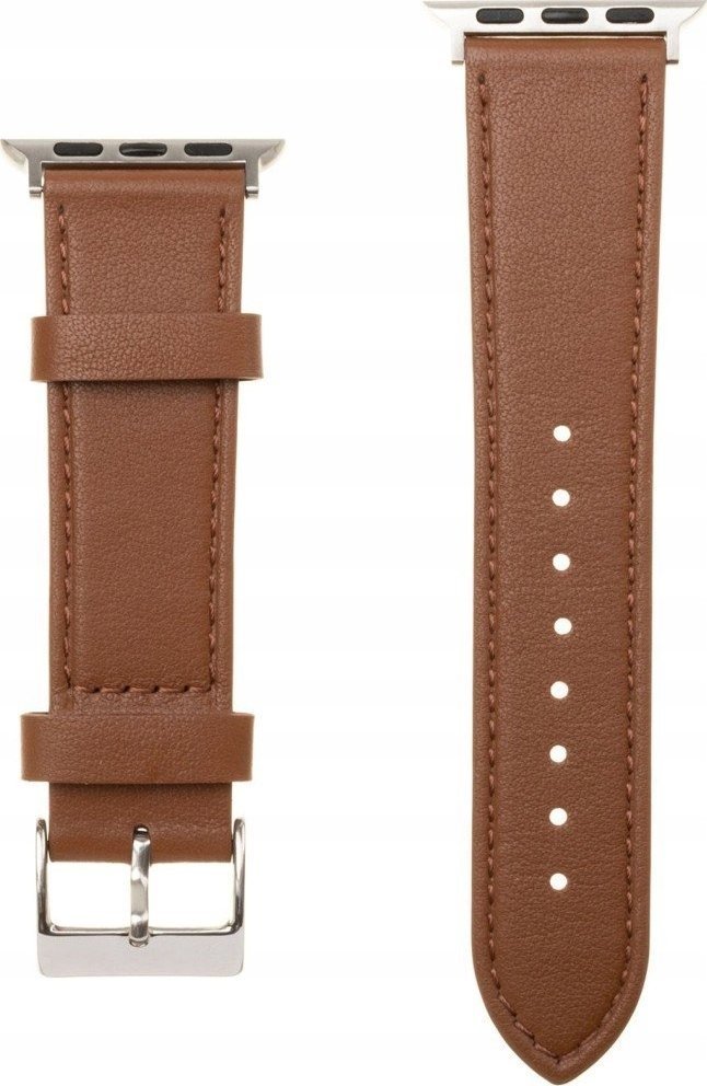 Rrip dore për smartwatch FIXED Leather Strap, për Apple Watch 42 mm 44 mm 45 mm, lëkurë, kafe