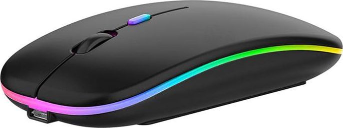 Maus wireless pa markë, Bluetooth 2.4 GHz, RGB, i zi