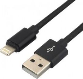 Kabllo USB EverActive CBB-0.3IB, USB A në Lightning, 0.3 m, e zezë