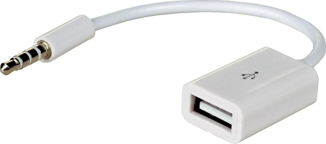 Përshtatës Akyga (AK-AD-24), USB - Jack 3.5 mm i bardhë