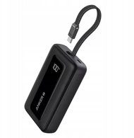 Karikues portativ Anker Zolo, 20.000mAh, 30W, kabllo USB C e integruar, i zi