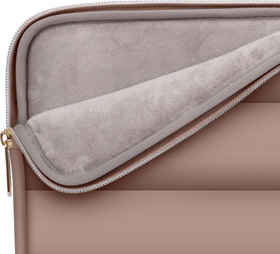 Çantë laptopi Tech-protect Puffy, 13-14", set me çantë aksesorësh, ngjyrë walnut