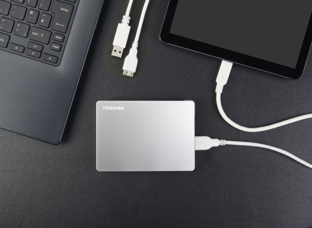 Disk i jashtëm HDD Toshiba Canvio Flex (HDTX140ESCCA), 4TB, i argjendtë