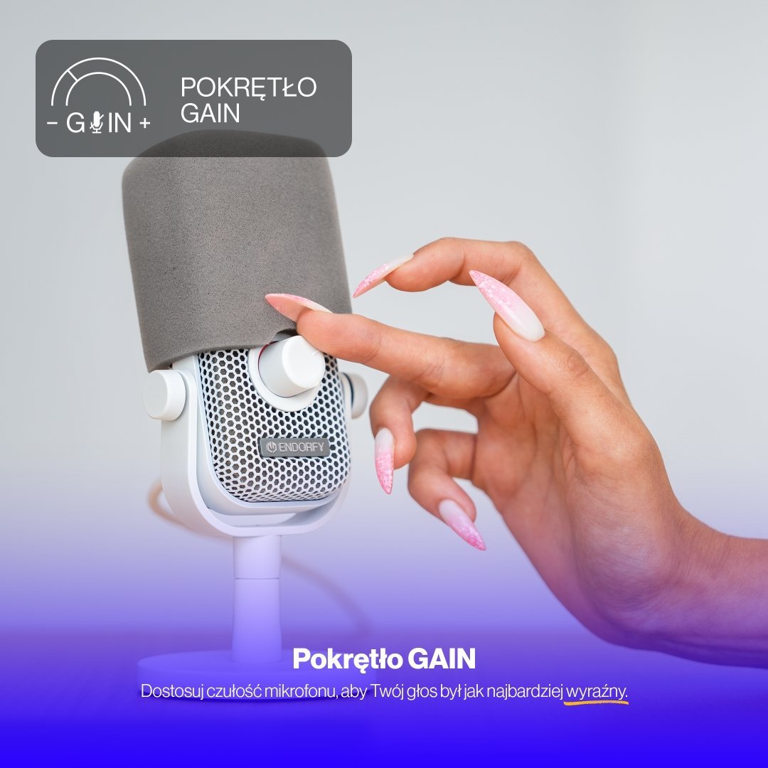Mikrofon studio ENDORFY EY1B015, USB, kardioid, i zi