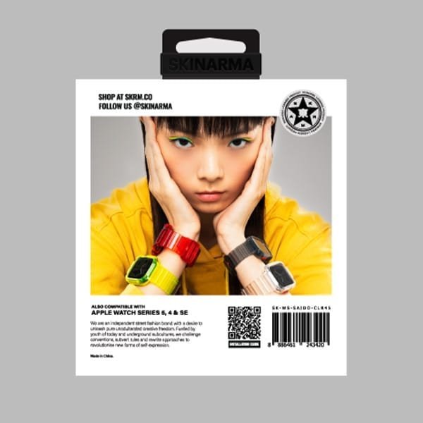 Rrip me mbrojtëse për Apple Watch Skinarma Saido 2 in 1, 44 45mm, i kuq