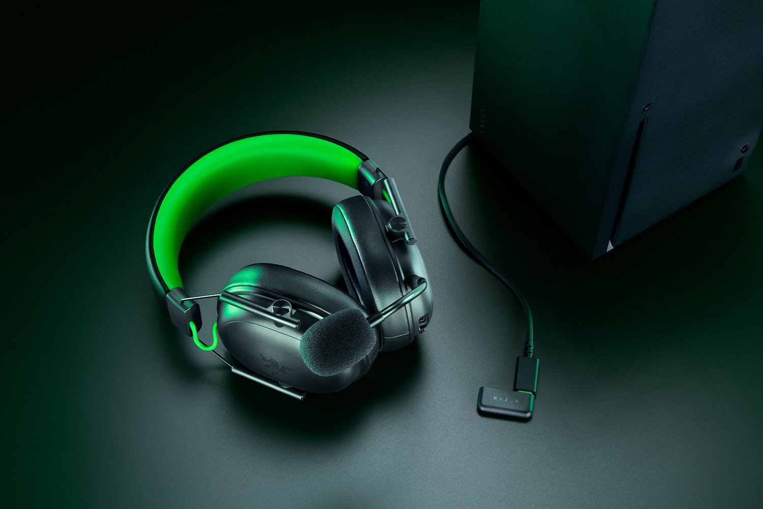 Kufje gaming Razer BlackShark V3 X HyperSpeed, wireless dhe me kabëll, USB Type A dhe Bluetooth, të zeza jeshile