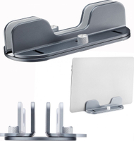 Mbajtëse vertikale për laptop Mozos H1, alumini, gri