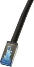 Kabllo Patchcord LogiLink CQ7033S, Cat.6a, 1m, e zezë