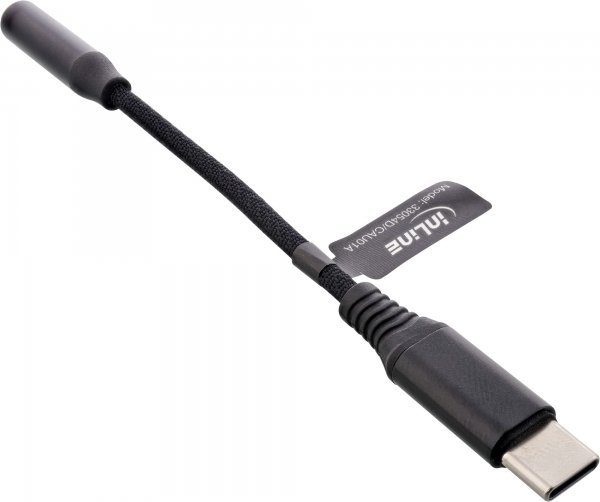 Adaptor audio InLine, USB C në 3.5mm, kabllo, i bardhë