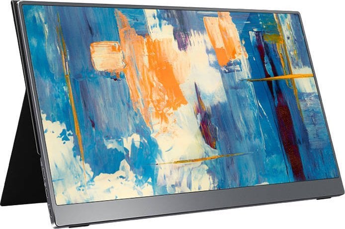Monitor portativ me prekje Arzopa 15.6", Full HD IPS, USB C dhe Mini HDMI, i zi