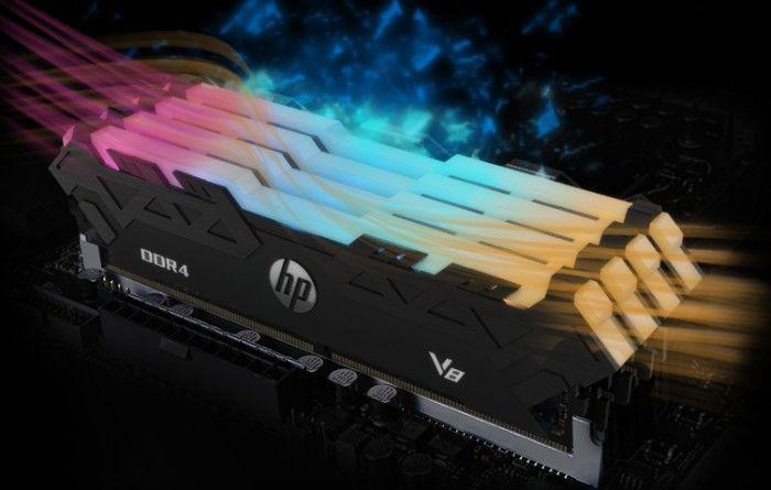 Memorie HP V8 RGB, DDR4, 8 GB, 3000 MHz, CL16, 7EH82AA#ABB