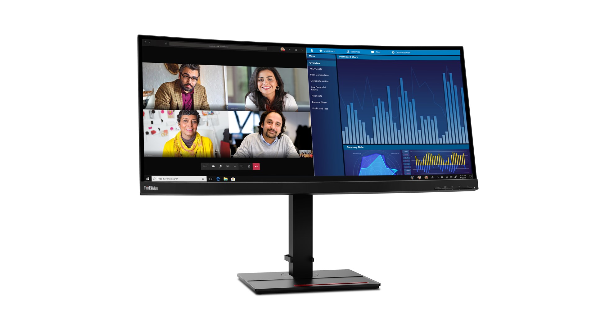 Monitor Lenovo ThinkVision P34w-20, 34.1" WQHD 3440x1440, LED, 60 Hz, i zi