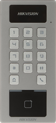 Terminal kontrolli aksesi Hikvision DS-K1T502DBWX, RFID Mifare, IP65 IK09, i zi