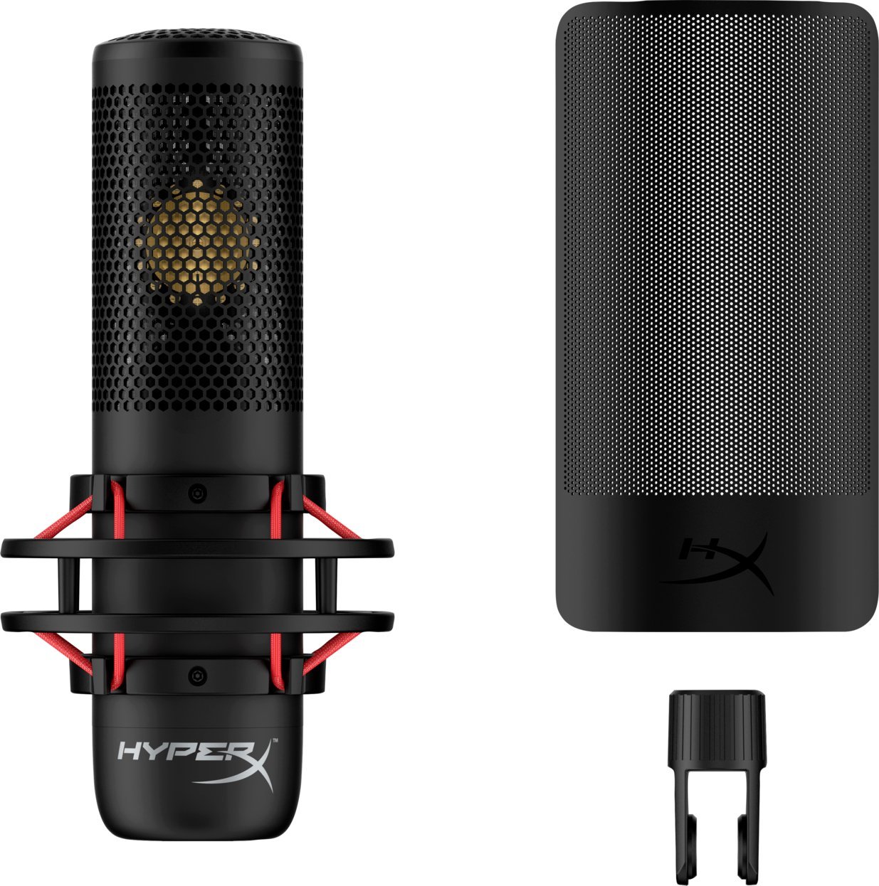 Mikrofon kondensator HyperX ProCast 699Z0AA, XLR, me shock mount dhe pop filter, i zi