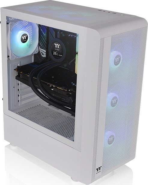 Kasë Thermaltake S200 TG ARGB Snow, Midi Tower