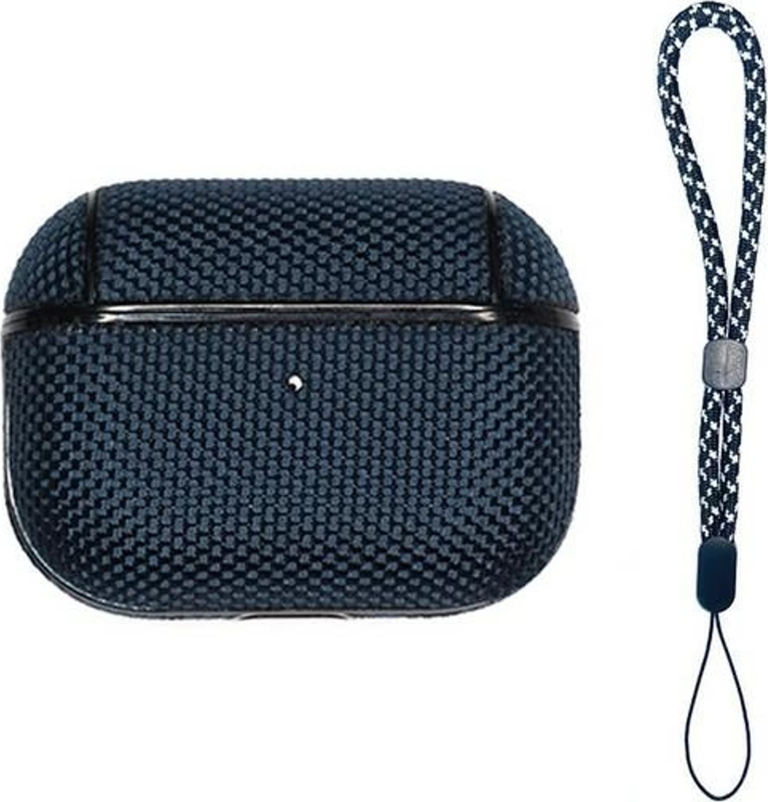 Mbulesë Beline për AirPods Pro, TPU, me karabinë, blu