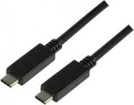 Kabllo USB LogiLink CU0129, USB C në USB C, 1 m, e zezë