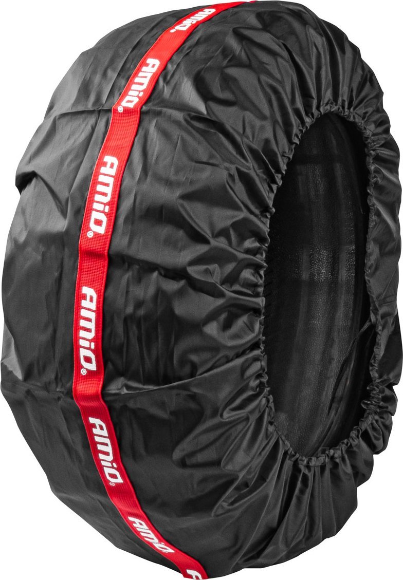 Mbulesa për goma dhe rrota, set 4 copë, madhësi 13 19", e zezë