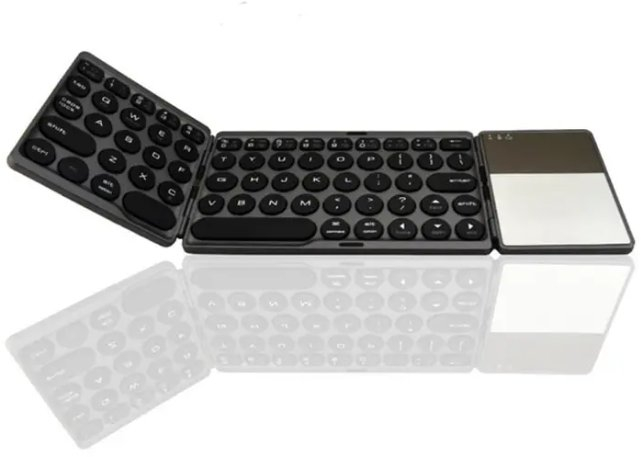 Tastierë Bluetooth RoGer Compact B033 BK, touchpad i integruar, palosëse, e zezë