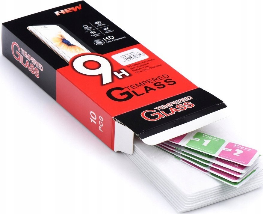 Xham mbrojtës Tempered Glass 10x për Xiaomi Redmi 10, set 10 në 1, transparent