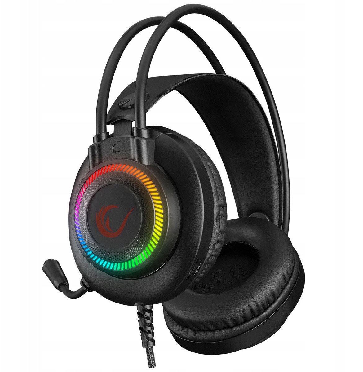 Kufje gaming Rampage RM-K27 X-JAMMER, RGB LED, stereo, të zeza