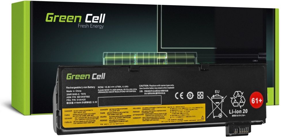 Bateri laptopi Green Cell LE95 për Lenovo ThinkPad, Li ion, e zezë