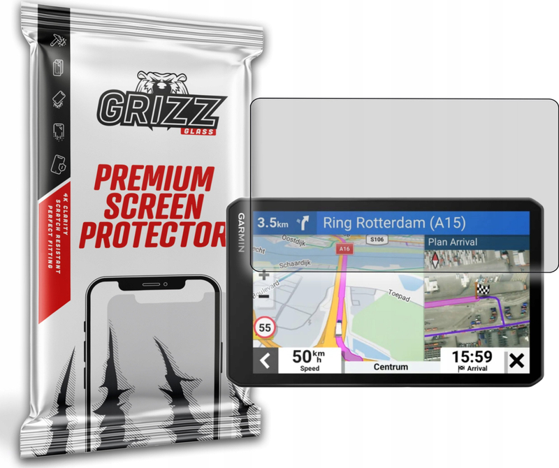 Folie mbrojtëse matte GrizzGlass PaperScreen Garmin Dezl LGV710, rezistente ndaj gërvishtjeve, transparente