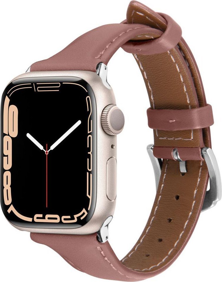Rrip dore Spigen Cyrill Kajuk për Apple Watch 40 41mm, lëkurë, rozë