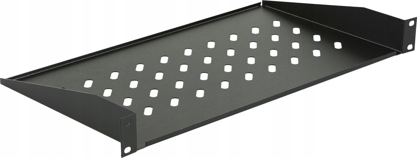 Рафт за мрежен кабинет Lanview RAS200BL, 19\", метален, црн