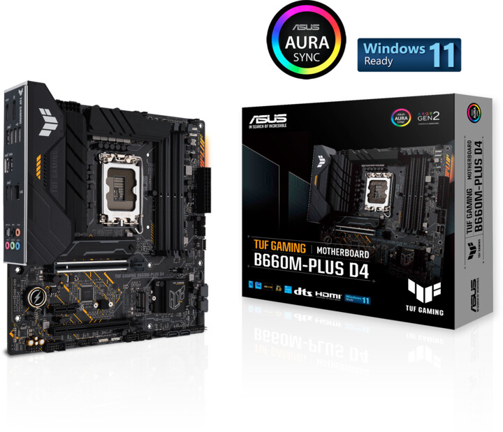 Pllakë amë ASUS TUF GAMING B660M-PLUS D4 (DDR4) - Intel B660