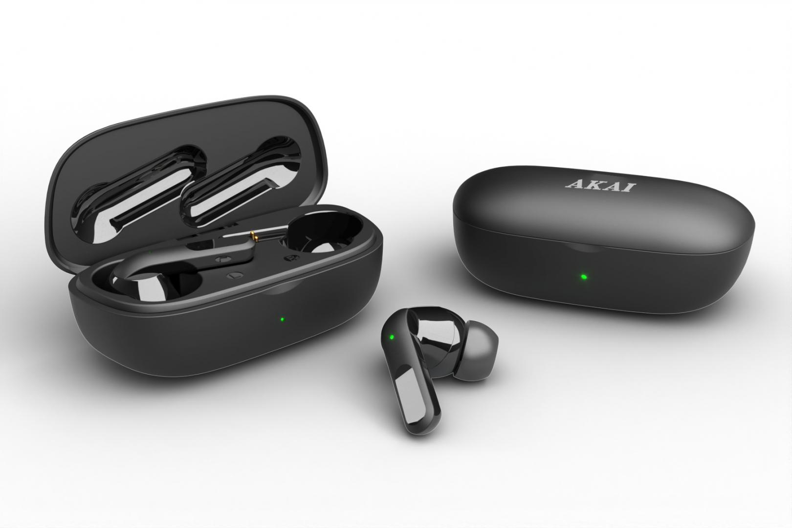 Kufje pa tela Akai BTJE-J20ANC, Bluetooth 5.3, me kuti karikimi, të zeza