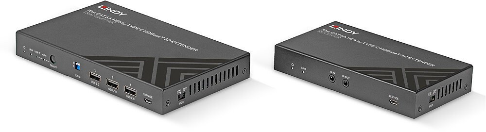 Extender KVM Lindy 70m Cat.6A HDMI Type C HDBaseT 3.0, 4K60 HDR, i zi