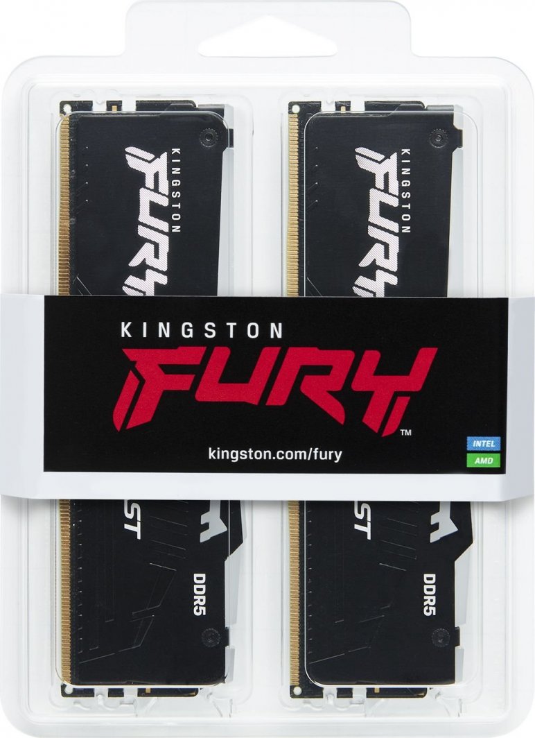 Memorie Kingston Fury Beast RGB, DDR5, 32 GB, 6000 MHz, CL36, KF560C36BBEAK2-32