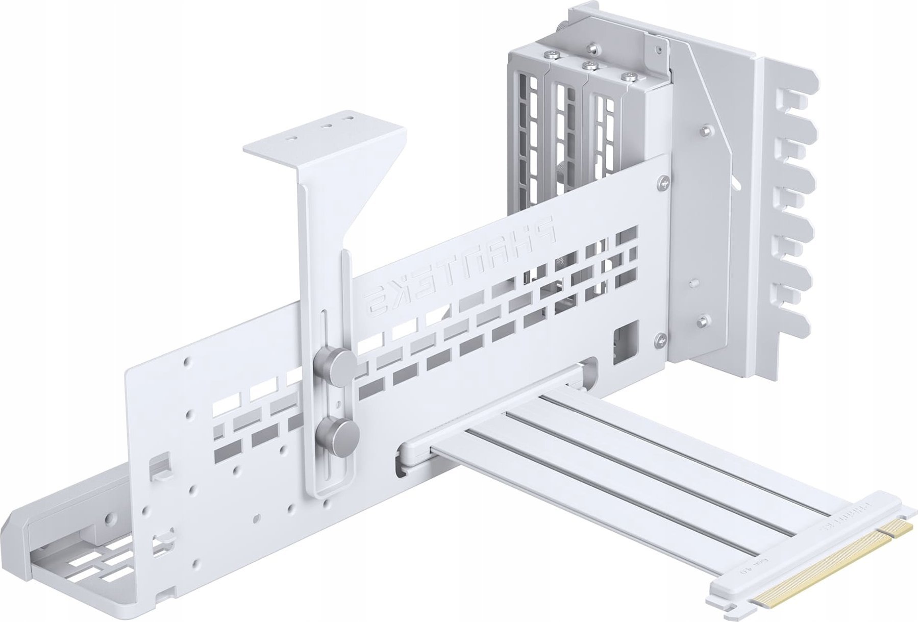 Mbajtëse vertikale GPU Phanteks, PCIe 4.0 x16, kabllo riser 220mm DRGB, e bardhë
