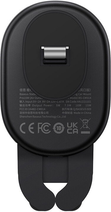 Mbajtëse për celular Baseus Stable Pro, 15W, e zezë