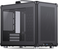 Kuti PC Jonsbo C6 MAX, Mini Tower, Micro ATX, xham i temperuar, e zezë