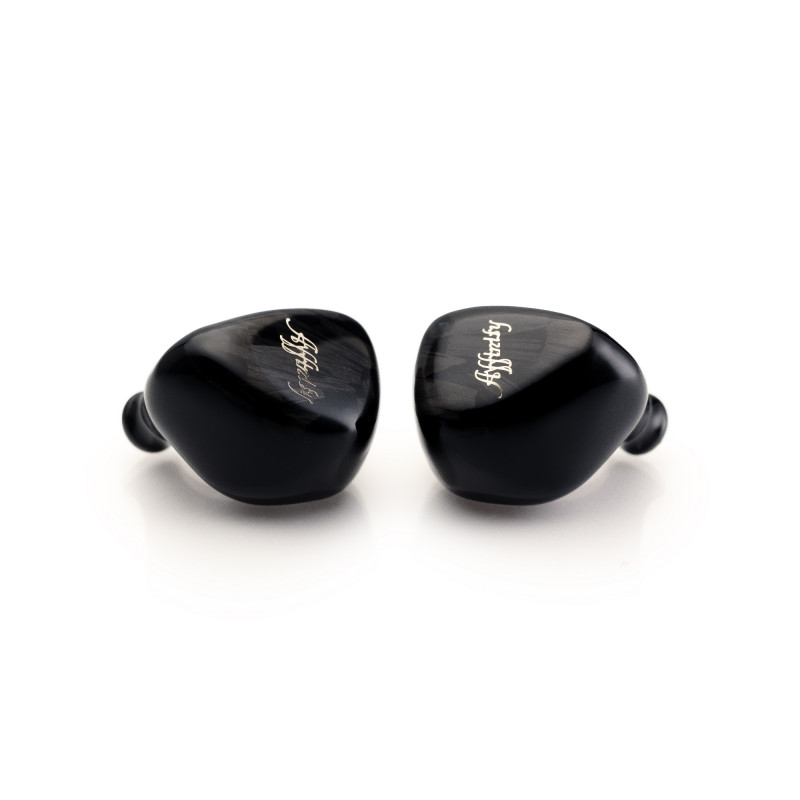 Kufje in ear Queen of Audio Affinity nga Kinera, driver 10 mm, kabllo bakri me argjend, e zezë Carbon Black