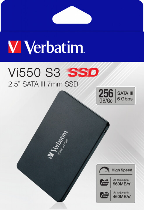 [OUTLET] Disk SSD Verbatim Vi550 S3, 2.5", 256GB
