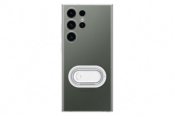 Маска Samsung со држач за Galaxy S23+, проѕирна