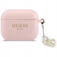 Kuti mbrojtëse Guess Silicone 4G Charm për AirPods Pro 3, silikon, rozë